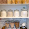 Inspire Me! Home Decor Marble And Gold Metal Leaf Branch Canisters- With Metal Rim (3 Sizes) New