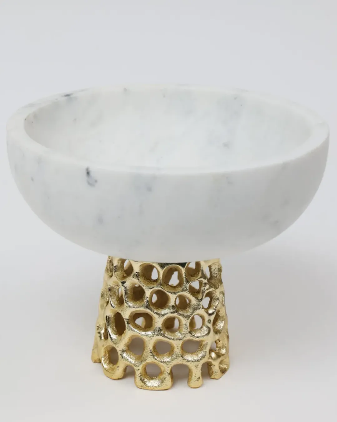 Inspire Me! Home Decor Marble Bowl With Intricate Detailed Metal Base (2 Colors) Best