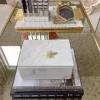 Inspire Me! Home Decor Marble Box With Gold Bordered Lid (2 Sizes) Best