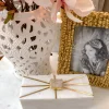 Inspire Me! Home Decor Marble Box With Gold Geometric Design Best