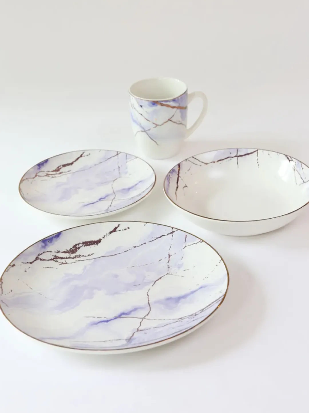 Inspire Me! Home Decor Marble Cake Platter With Metallic Handled Glass Dome (2 Colored Handles) Hot