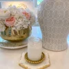 Inspire Me! Home Decor Marble Cake Stand With Ripple Edge (2 Colors) Gold Outlet