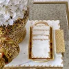 Inspire Me! Home Decor Marble Coasters W/ Gold Hammered Edge Online
