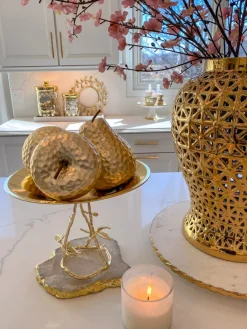 Inspire Me! Home Decor Marble Decorative Box With Gold Agate Handle Outlet