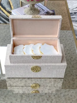 Inspire Me! Home Decor Marbled Pattern Decorative Jars (3 Sizes Available) Clearance