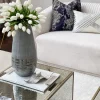 Inspire Me! Home Decor Marble Footed Tray W/ Black Circles New