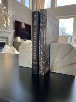 Inspire Me! Home Decor Marble Geometric Bookends Outlet
