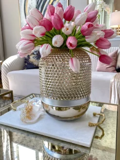 Inspire Me! Home Decor Marble Metallic Edged Rectangle Tray (2 Colors) Sale