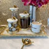 Inspire Me! Home Decor Marble & Silver Hammered Canisters Discount
