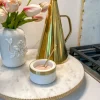 Inspire Me! Home Decor Marble Spice Bowl W/ Gold Rim And Gold Spoon Discount