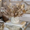 Inspire Me! Home Decor Marble Tray W/ Silver Edge And Textured Handles New