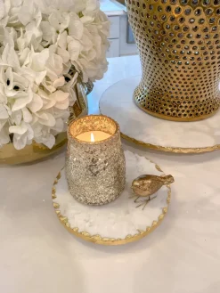 Inspire Me! Home Decor Marble Tray With Gold Lava Handles Online