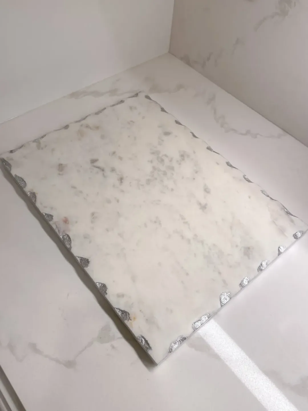 Inspire Me! Home Decor Marble Tray With Metallic Edge (2 Colors) Clearance