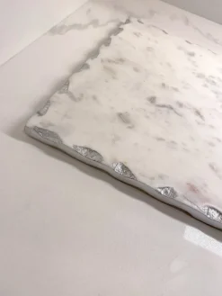 Inspire Me! Home Decor Marble Tray With Metallic Edge (2 Colors) Clearance
