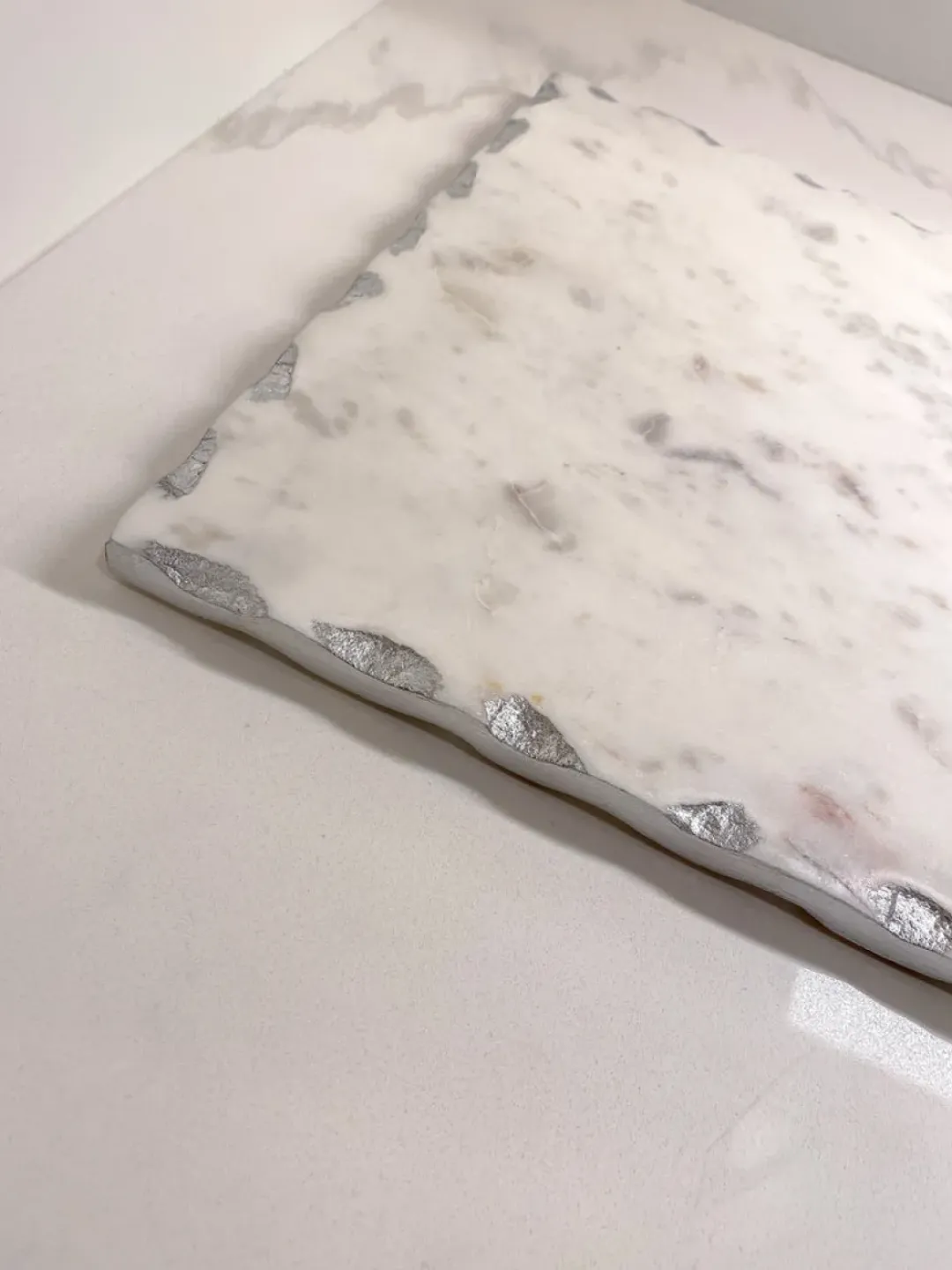 Inspire Me! Home Decor Marble Tray With Metallic Edge (2 Colors) Clearance