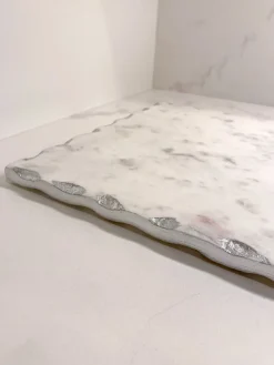 Inspire Me! Home Decor Marble Tray With Metallic Edge (2 Colors) Clearance