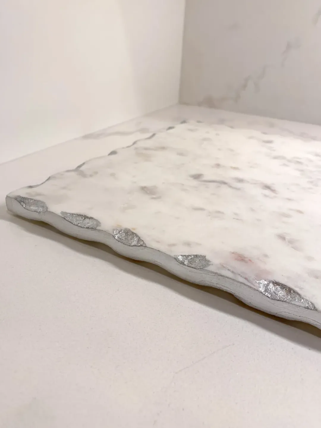 Inspire Me! Home Decor Marble Tray With Metallic Edge (2 Colors) Clearance