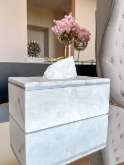 Inspire Me! Home Decor Marble Tissue Cover (2 Colors) Gold Outlet