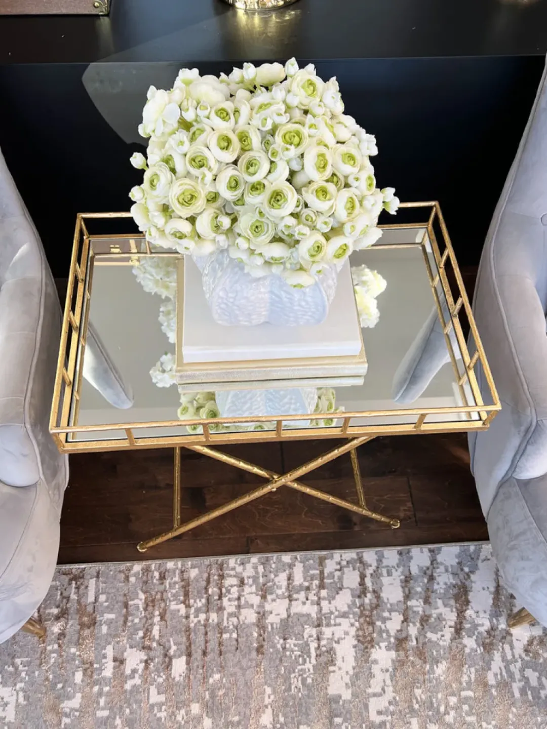 Inspire Me! Home Decor Marble Tray With Gold Edges And Metallic Marble Pattern (2 Sizes) Fashion