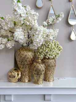 Inspire Me! Home Decor Marble Tray With Gold Edges And Metallic Marble Pattern (2 Sizes) Fashion
