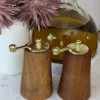Inspire Me! Home Decor Marble Utensil Holder With Gold Band New