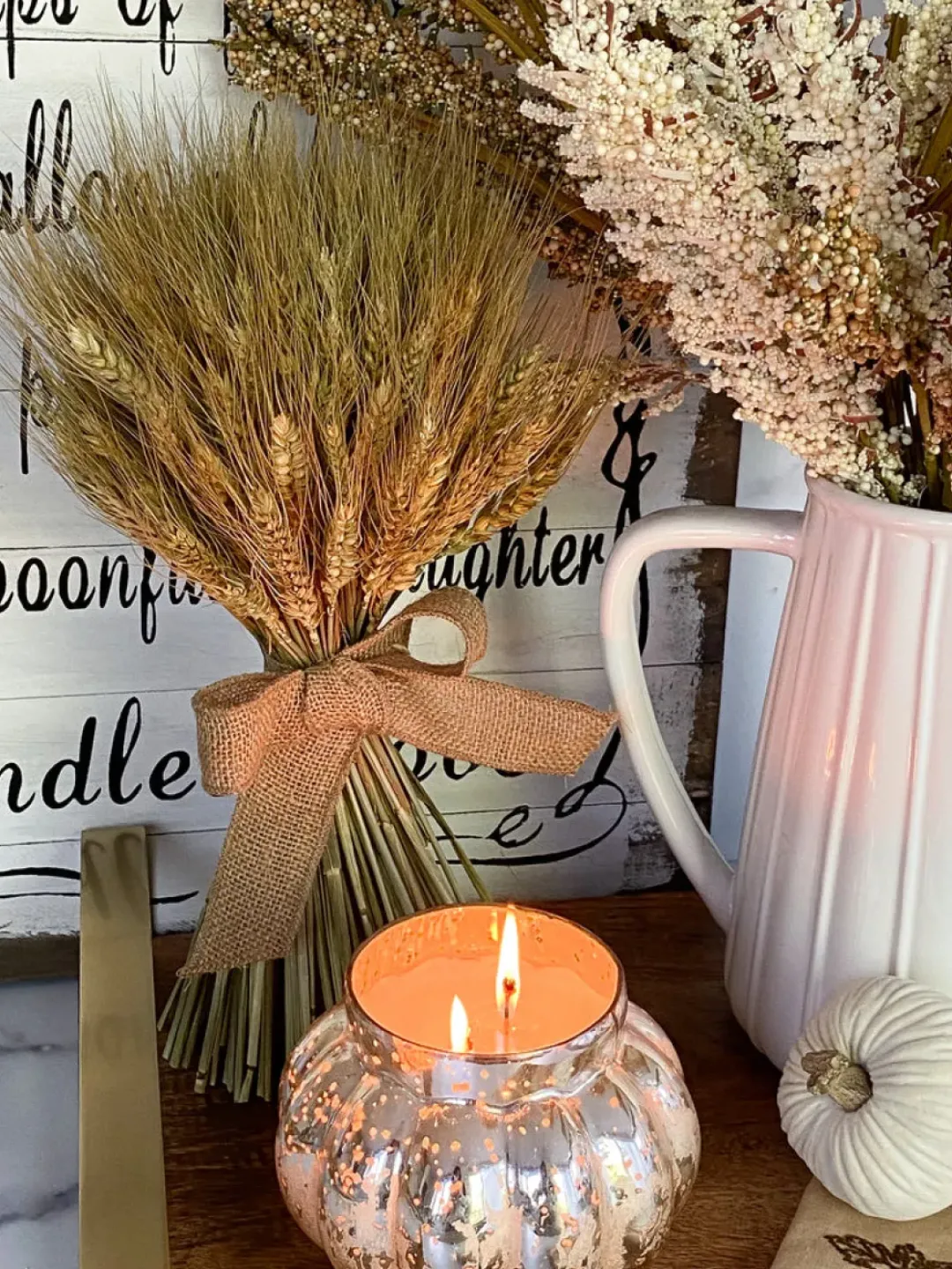 Inspire Me! Home Decor Mauve Feathered Pampa Grass Stem Outlet