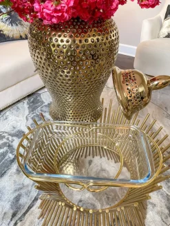 Inspire Me! Home Decor Metal Floral Bowl (2 Colors) New