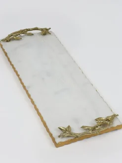Inspire Me! Home Decor Metallic Trim Marble Trivet (2 Colors) Online