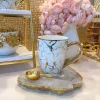 Inspire Me! Home Decor Metallic Gold Marble Print Mug With Hammered Texture Fashion