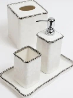 Inspire Me! Home Decor Metallic Gold With White Snowflake Design Pillow Outlet