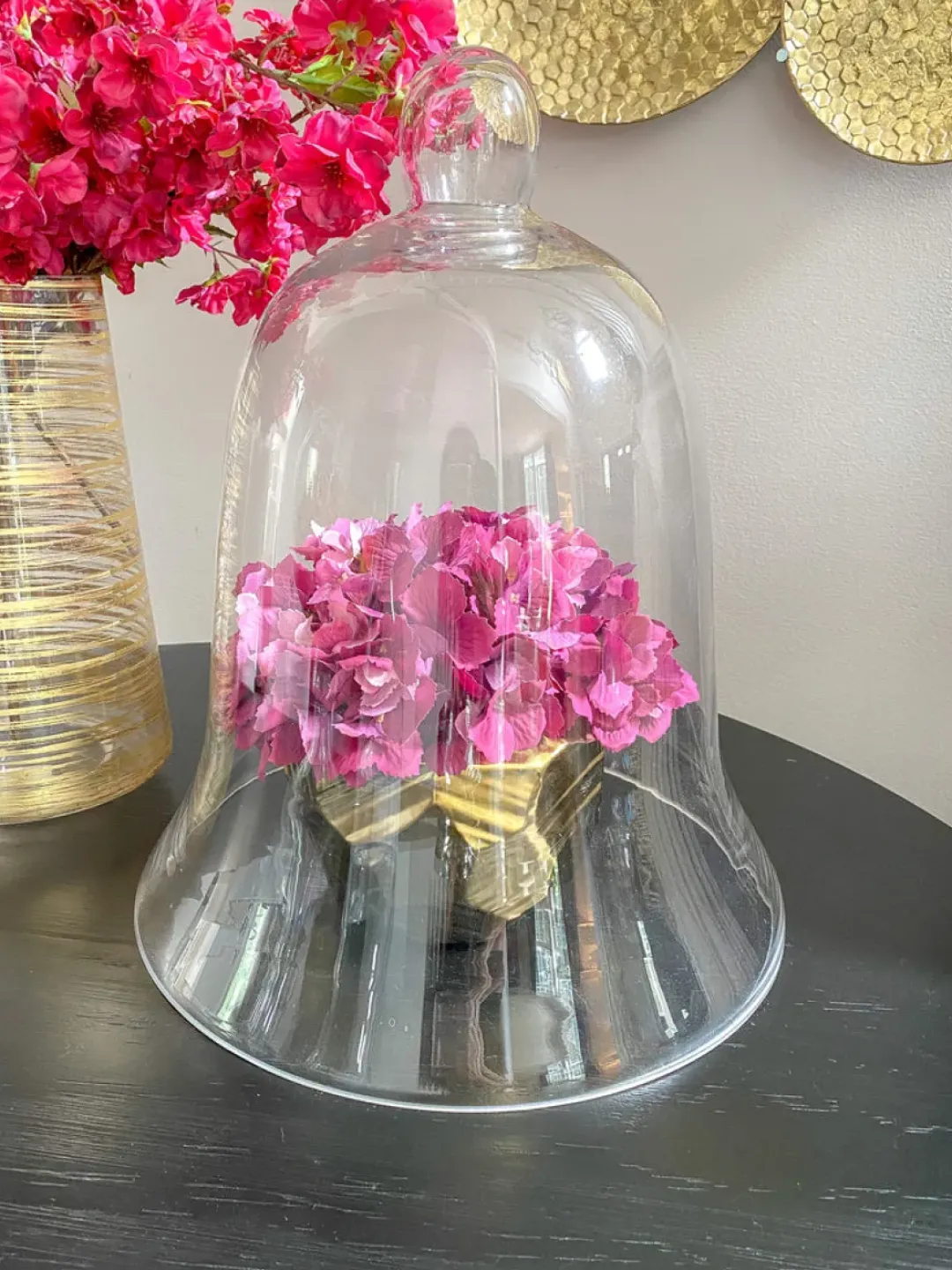 Inspire Me! Home Decor Metallic Gold And Silver Paloma Flower Scented Candle Discount