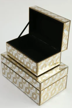 Inspire Me! Home Decor Metal Tray With Gold And Black Crocodile Print Fashion