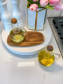 Inspire Me! Home Decor Modern Wood Salt And Pepper Mills With Gold Handles New