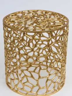 Inspire Me! Home Decor Openwork Coral Gold Sidetables (Set Of 2) Online