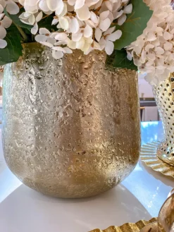 Inspire Me! Home Decor Openwork Gold Metal Bowl New