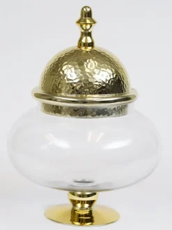 Inspire Me! Home Decor Oversized Gold Studded Glass Bowl Fashion