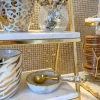 Inspire Me! Home Decor Oversized White And Gold Ombre Coffee Mug New