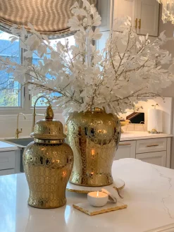 Inspire Me! Home Decor Oversized Gold Ginger Jar With Lid Discount