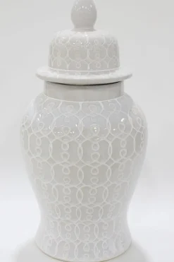 Inspire Me! Home Decor Oversized Gold Patterned Ginger Jar Fashion