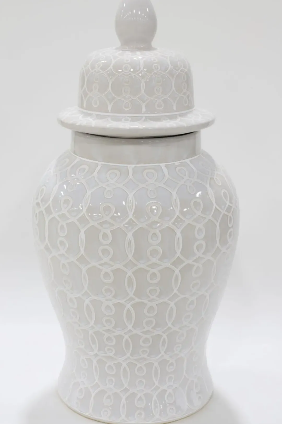Inspire Me! Home Decor Oversized Gold Patterned Ginger Jar Fashion