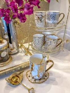 Inspire Me! Home Decor 16 Oz. Abstract Gold Pattern Print Mugs – (6 Designs) Online