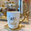 Inspire Me! Home Decor 16 Oz. Boss Lady Mug W/ Gold Handle Online