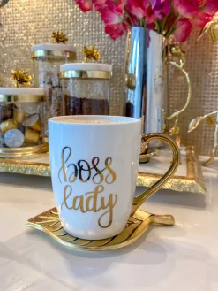 Inspire Me! Home Decor 16 Oz. Boss Lady Mug W/ Gold Handle Online
