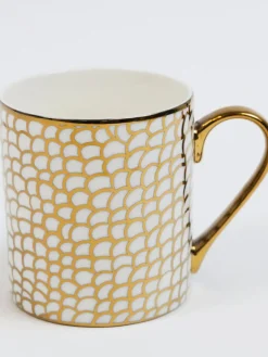Inspire Me! Home Decor 14 Oz. Detailed Abstract Gold Pattern Print Mugs (6 Designs) Online