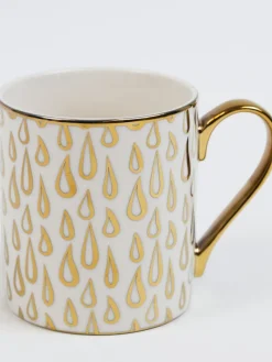 Inspire Me! Home Decor 14 Oz. Detailed Abstract Gold Pattern Print Mugs (6 Designs) Online