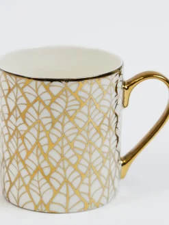 Inspire Me! Home Decor 14 Oz. Detailed Abstract Gold Pattern Print Mugs (6 Designs) Online