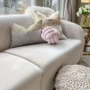 Inspire Me! Home Decor PILLOWS, RUGS, & THROWS Blush Woven Velvet Round Pillow Clearance