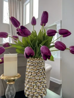 Inspire Me! Home Decor 27″ Pink Real Touch Tulip Stem New
