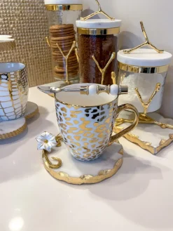 Inspire Me! Home Decor Polished Gold Metallic Pillar Candle Outlet