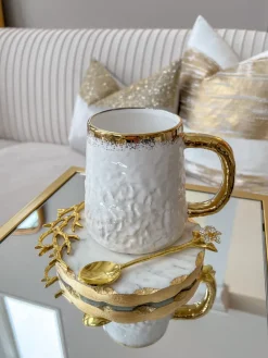 Inspire Me! Home Decor Polished Gold Metallic Pillar Candle Outlet